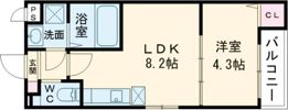 MOVE宇品御幸の間取り画像