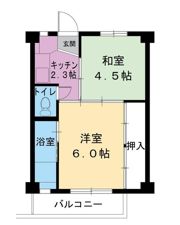 ビレッジハウス高林2号棟の間取り画像