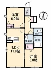 ボヌールⅠの間取り画像