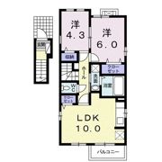 ホーク兵庫Ⅱの間取り画像