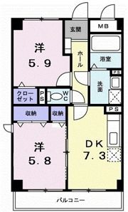 グランデール 一本松の間取り画像