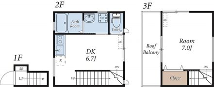 メゾン・ド・カラン本蓮沼の間取り画像