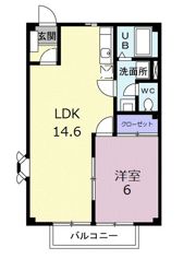 シーサイドメゾン十禅寺Aの間取り画像
