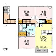 セジュール シャトン Bの間取り画像