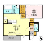 アデル深芝 Aの間取り画像