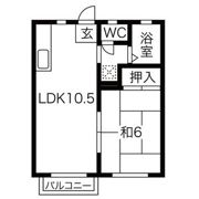 ビブロスヒルC・Dの間取り画像