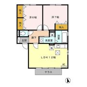 ハピネス花水木 Bの間取り画像