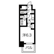 メイクス名駅南Ⅱの間取り画像