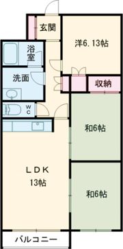 マンション北斗富岡Ⅱの間取り画像