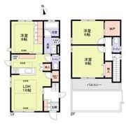 目黒区鷹番1丁目戸建賃貸の間取り画像