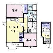 シャンティ北小田 Bの間取り画像