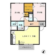 ラフィネ Aの間取り画像
