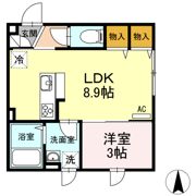 エスポワール東糀谷の間取り画像