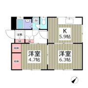 若松住宅6号の間取り画像