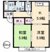 オータムK B棟の間取り画像