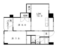 コーポ朝日Ⅷの間取り画像