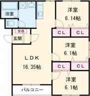 グランディスビューティーの間取り画像