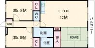 サンライズ大善寺の間取り画像