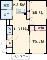 サンモールハイツの間取り画像
