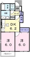 メゾン ソレイユ Ⅰの間取り画像