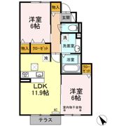 ALBA GLANDE Aの間取り画像