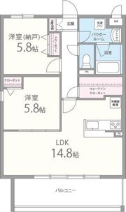 EXCEL COURT二色の浜の間取り画像