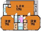 ルグラン関Bの間取り画像