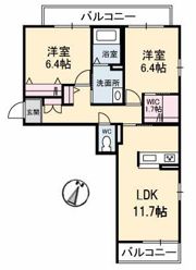 シャーメゾン ヒルズ Ⅲ棟の間取り画像