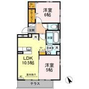 ウィルコート潮音町 B棟の間取り画像