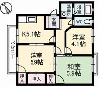 エバーグリーンの間取り画像