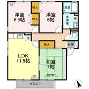 ハイカムールガーデン B棟の間取り画像