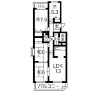 グランドハイツ原 A棟の間取り画像