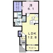 クラール綾川Aの間取り画像