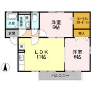 クレール・ヴィラージュ B棟の間取り画像