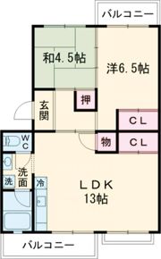 コーポ水谷の間取り画像