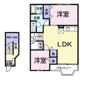 センチュリー君山Bの間取り画像