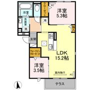 フルール B棟の間取り画像