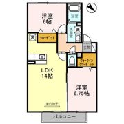 ヴィルヌーブ B棟の間取り画像