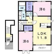 ハピリィメゾンPARTⅡ－Bの間取り画像
