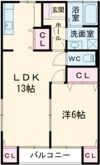 鶴城ハイツの間取り画像