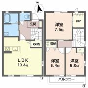ファルカスⅡ A棟の間取り画像