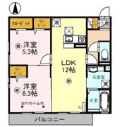 オークリーフ三郷 A棟の間取り画像