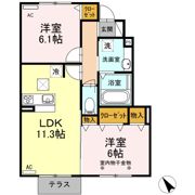 ALBA GLANDE Bの間取り画像