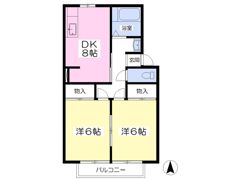 ラポートA館の間取り画像
