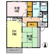 ガーデンスクエア祝園 A棟の間取り画像