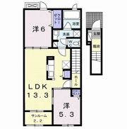ボヌール カワト Aの間取り画像