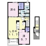 クラール春日Dの間取り画像