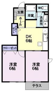 ポワールK’s＆R2000 Aの間取り画像
