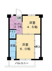 ビレッジハウス上条3号棟の間取り画像