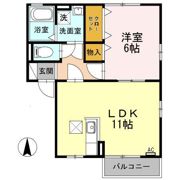 エレガンス シンワ Bの間取り画像